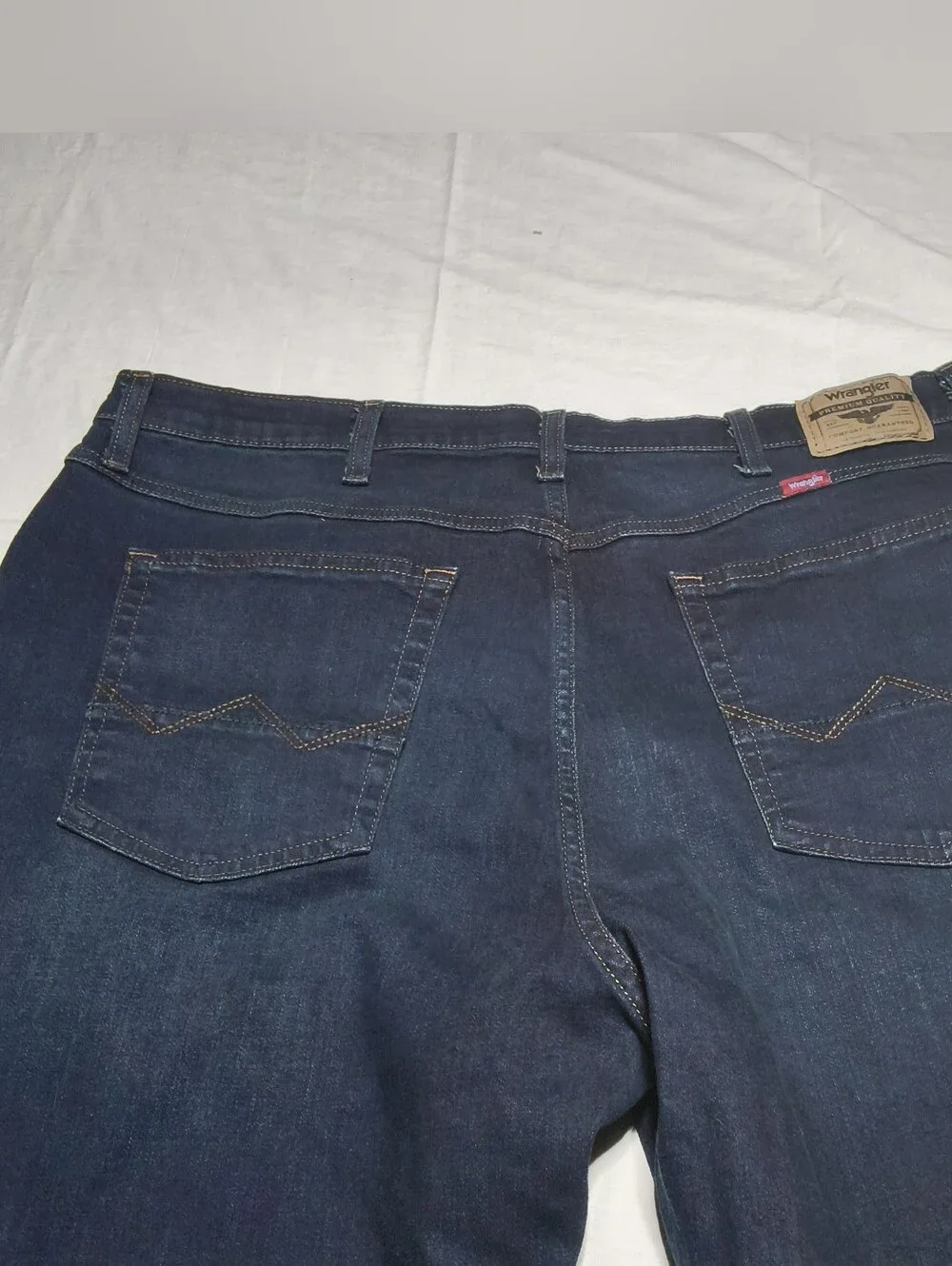 ​Wrangler Five Star Premium Men's Jeans  Dark Wash Stretch Straight Fit NWT